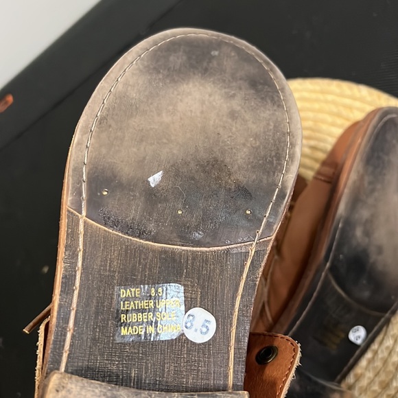 ZIGI Girl Funky Western Fold Over Leather Combat Boots Size 8.5 - Picture 12 of 16